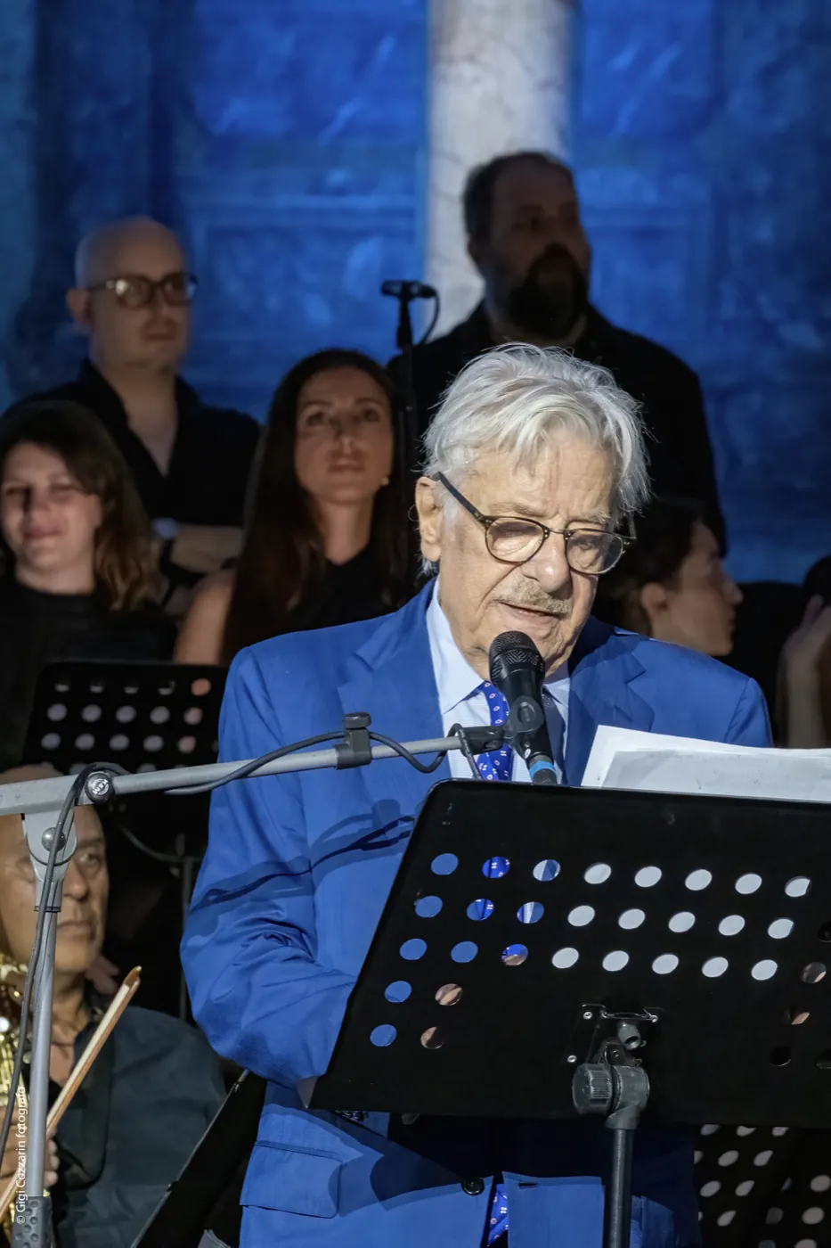 Giancarlo Giannini durante le letture di PSALMS